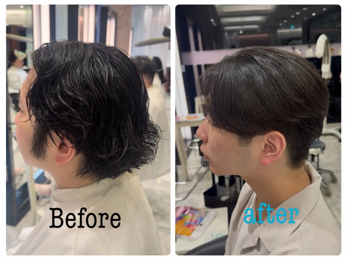 ショート パーマ メンズ メンズパーマ 縮毛矯正 ニュアンスパーマ カット パーマ 🇬🇧メンズパーマ 特化/ren🎸のヘアスタイル