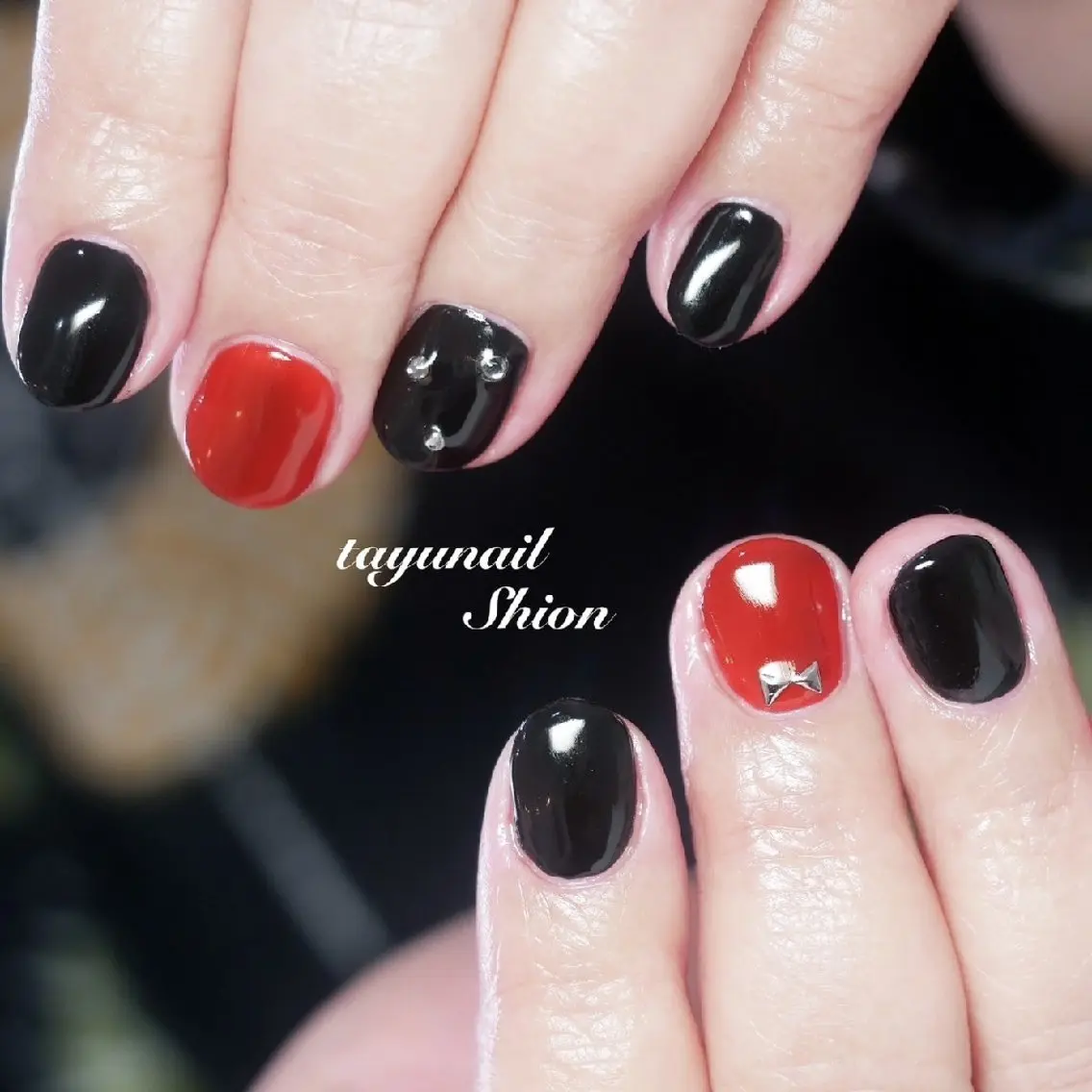 ネイル ジェルネイル パラジェル 赤色 春ネイル ネイルサロン 【たゆnail】のネイルデザイン