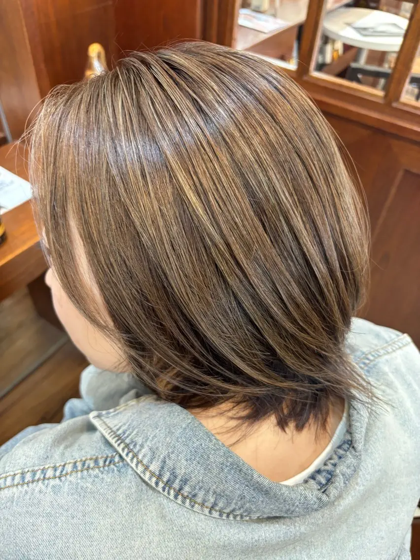 ショート カラー ハイライトカラー ハイライト 長谷川 礼子🌐🌿のヘアスタイル
