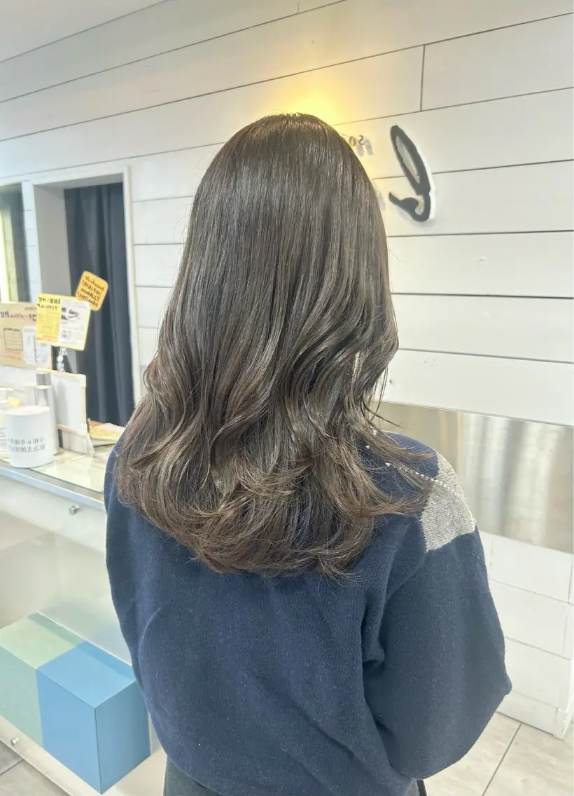 ミディアム ヘアカラー レイヤー/艶髪カラー 森本くるみのヘアスタイル