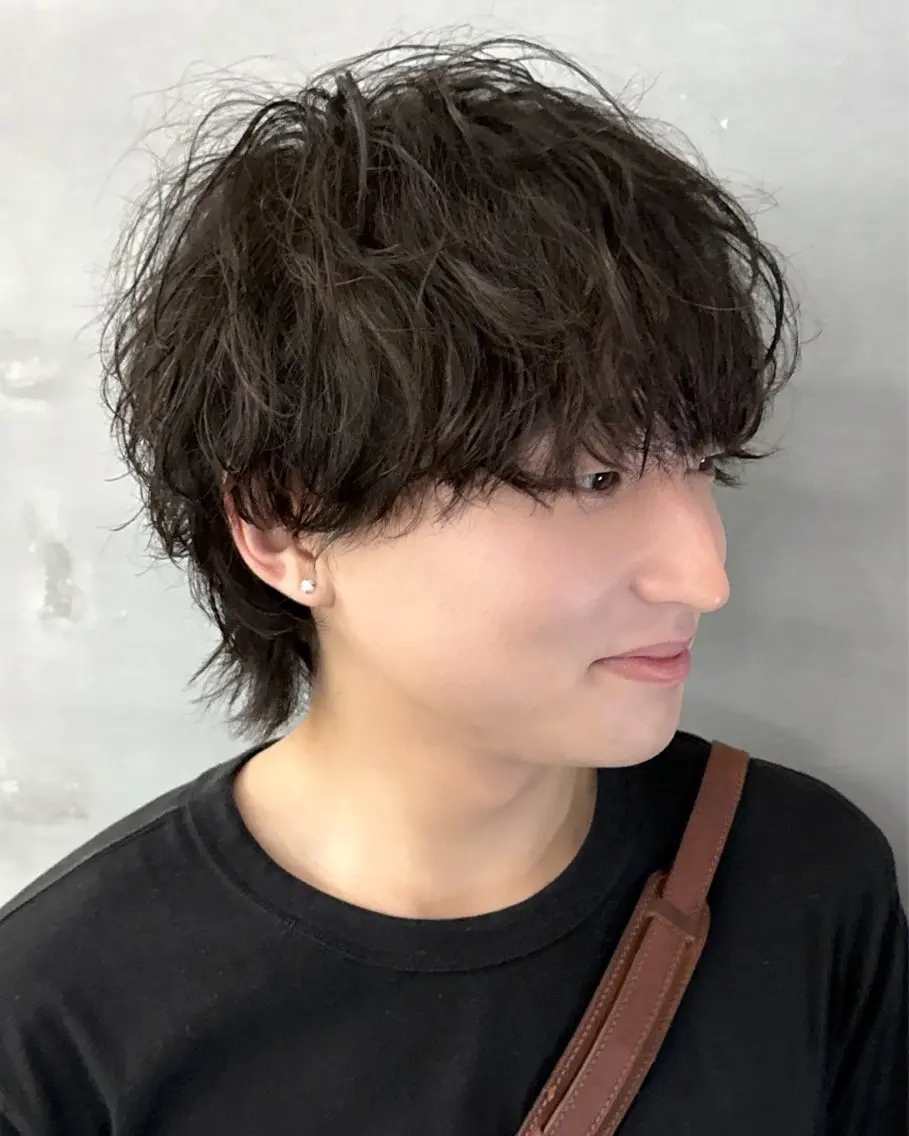 ショート パーマ メンズ メンズパーマ 井ノ本 成海 / カラー/縮毛矯正のヘアスタイル