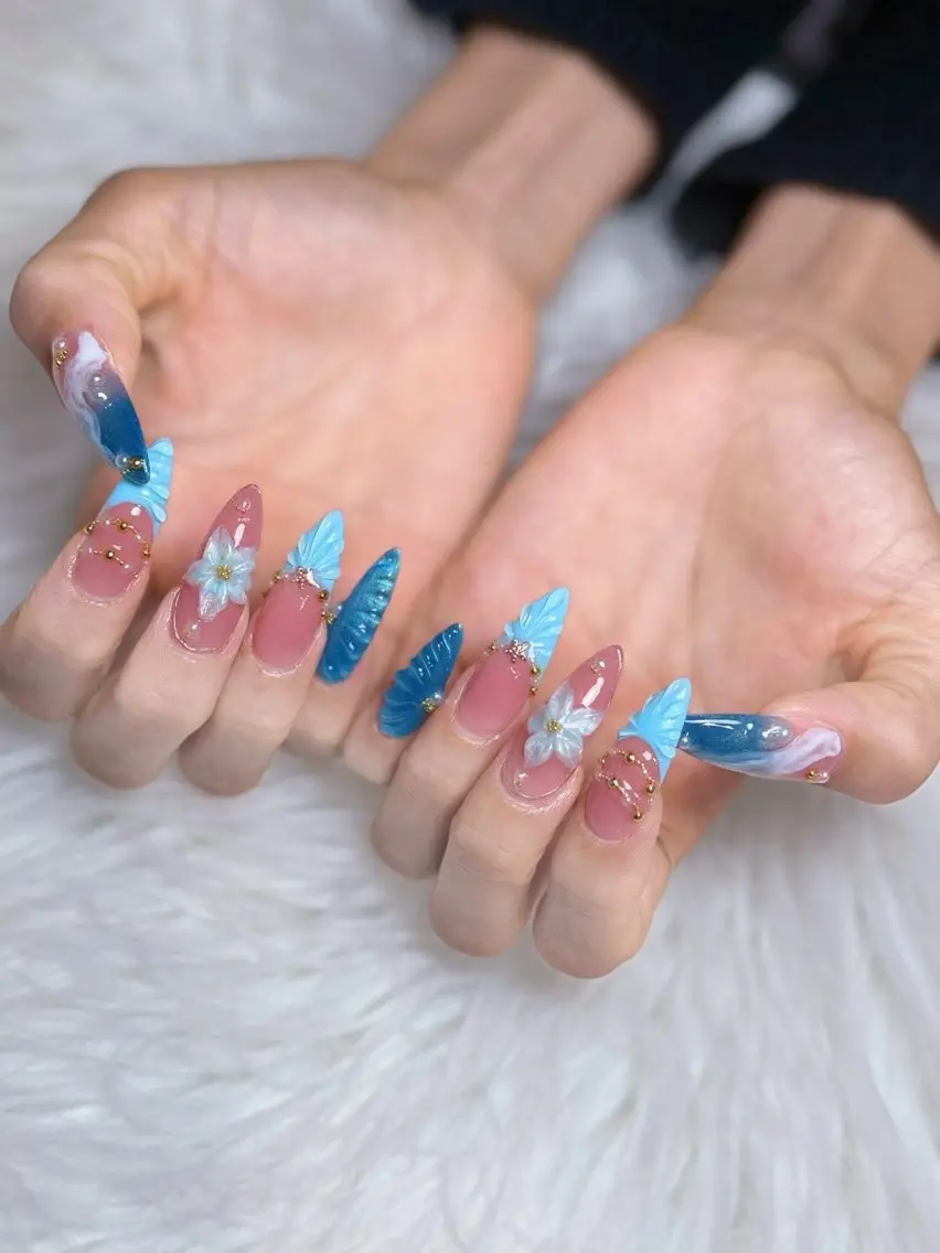 ネイル フットネイル フレンチネイル グラデーション 韓国ネイル マグネットネイル ハンドネイル Hi beauty 渋谷のネイルデザイン