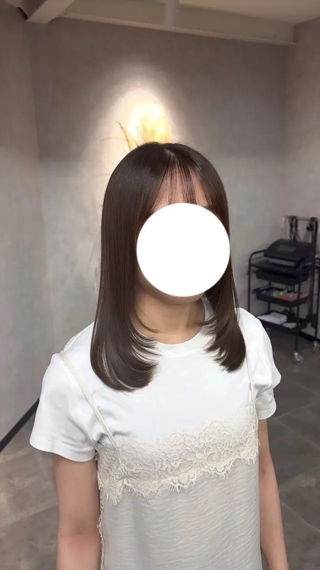 ミディアム ヘアカラー chinatsu .のヘアスタイル