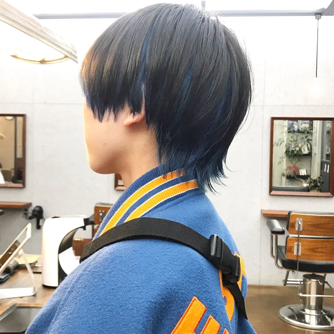 ショート カラー メンズ メンズブリーチ メンズウルフカット ブリーチ ブルーカラー ショートヘア カット ヘアカラー トリートメント ヘアセット ✂︎ウルフ・ショート ✂︎MIKUNIのヘアスタイル