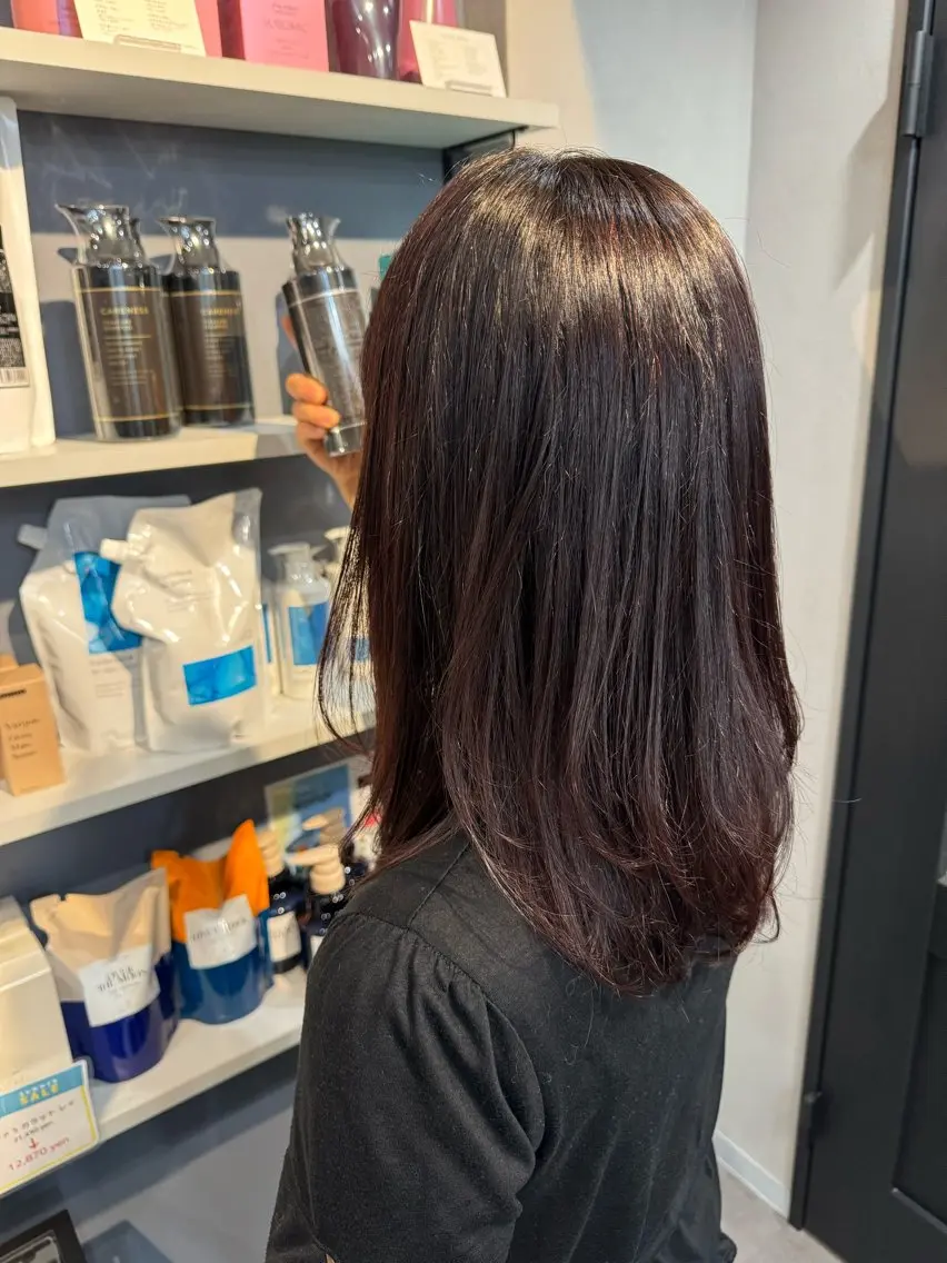 セミロング カラー カット ヘアカラー トリートメント CLUTCHmuk. AIRI／完全個室のヘアスタイル
