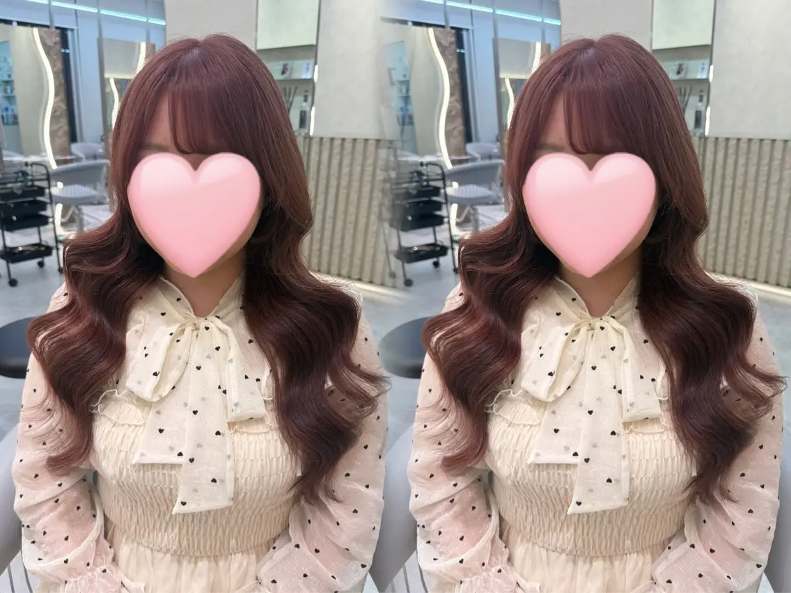 ロング カラー ブラウンカラー ピンクカラー ピンクブラウン レイヤーカット ヘアカラー 優那 / hearts.のヘアスタイル