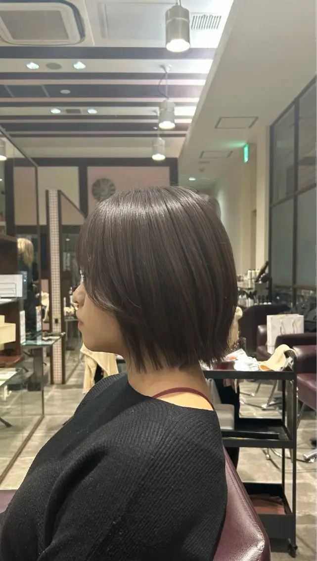 ショート ボブ くびれヘア 韓国レイヤー/顔周り カット/Takunaのヘアスタイル