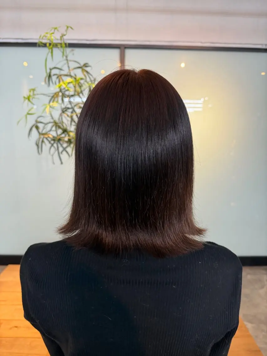 ミディアム 暖色カラー🔥 栗俣嵐のヘアスタイル