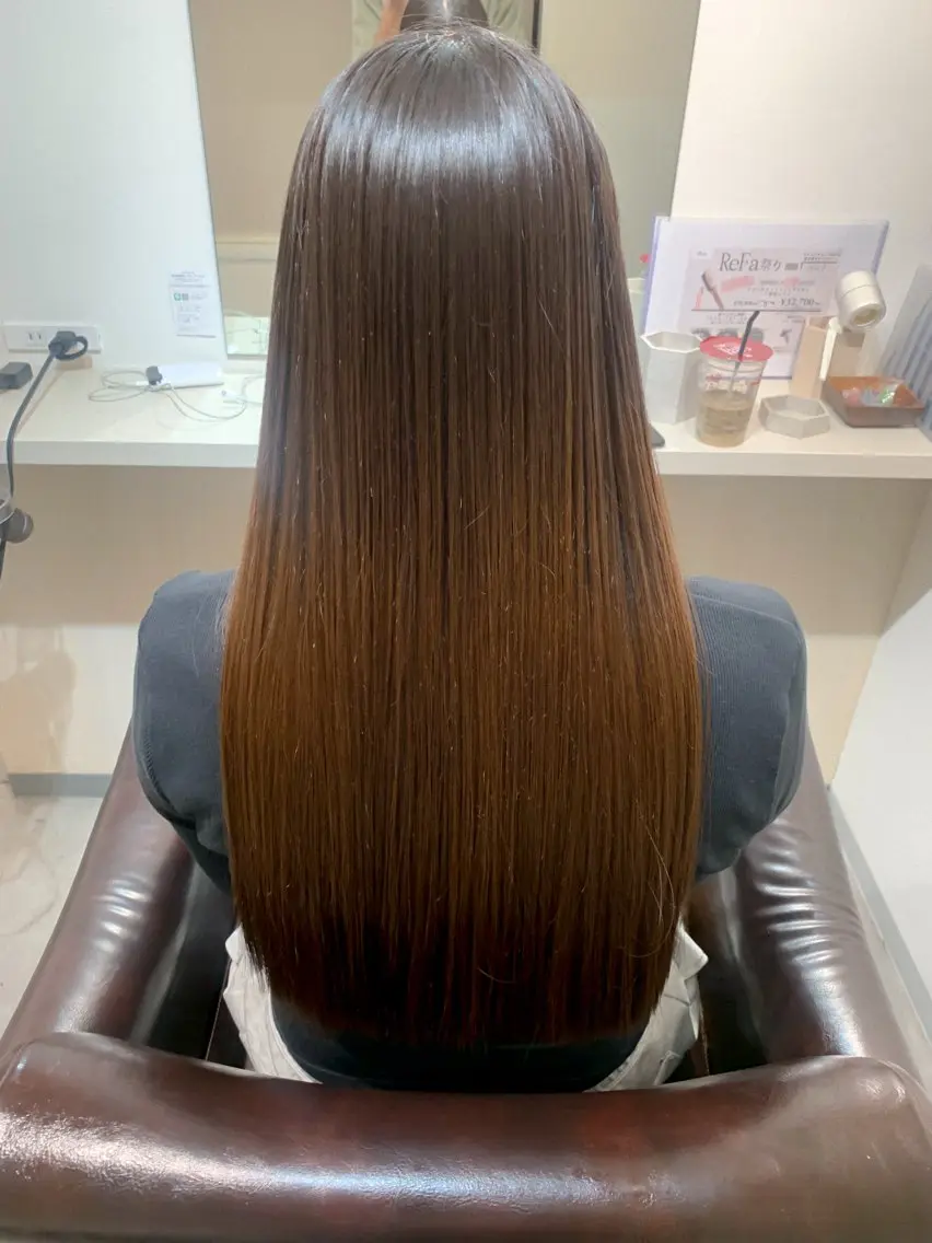 ロング パーマ 縮毛矯正 トリートメント ブリーチでもできる 縮毛矯正相原慎🌈のヘアスタイル