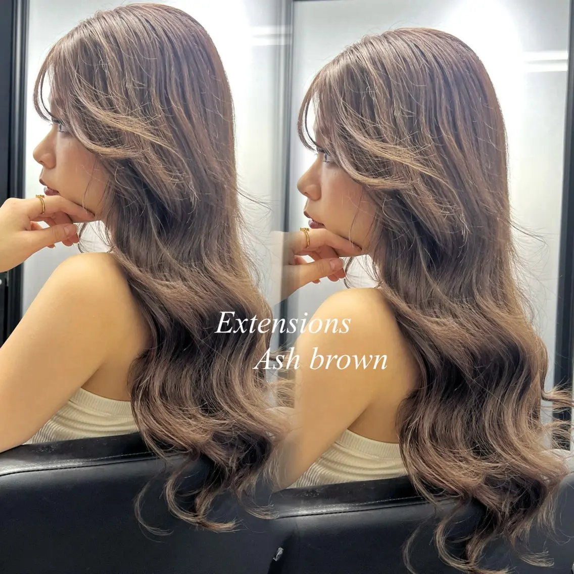 ロング カラー シールエクステ ハイトーンカラー エクステ ヘアカラー エクステ シールエクステ特化 ハイトーン、NANAのヘアスタイル