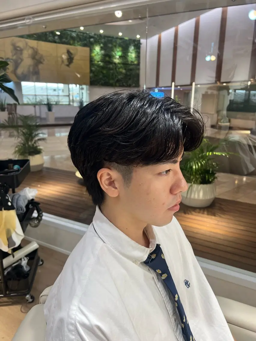 ショート パーマ メンズ カット パーマ 梅田茶屋町メンズ 専門美容師 山元一平のヘアスタイル