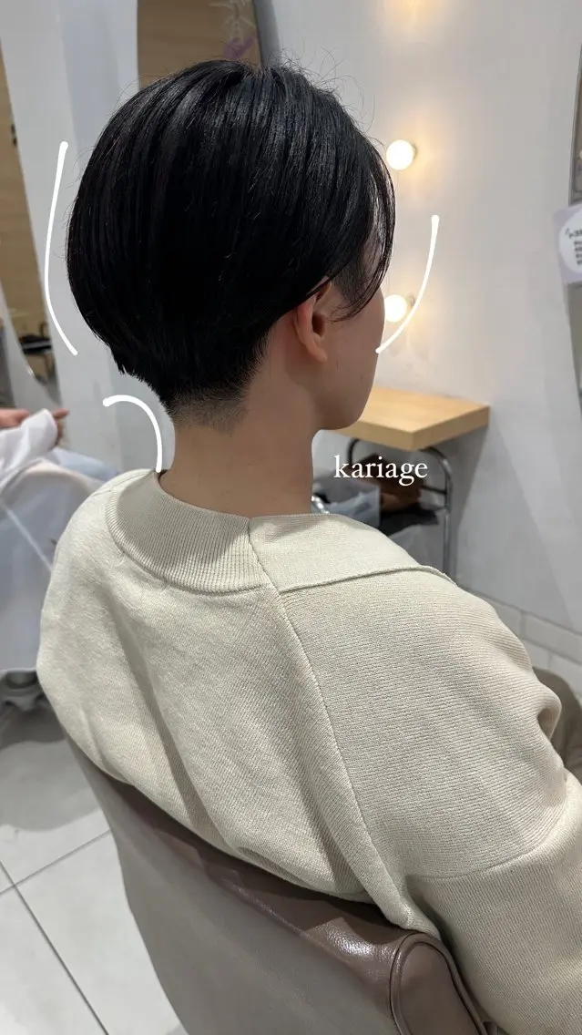 ショート ハンサムショート ショートヘア カット トリートメント 山下恋佳/矢場町/ ブリーチ/ショートのヘアスタイル