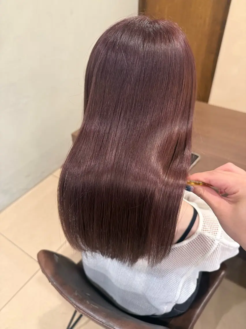 ミディアム カット ヘアカラー カノエ宇部厚南店 /つむぎのヘアスタイル