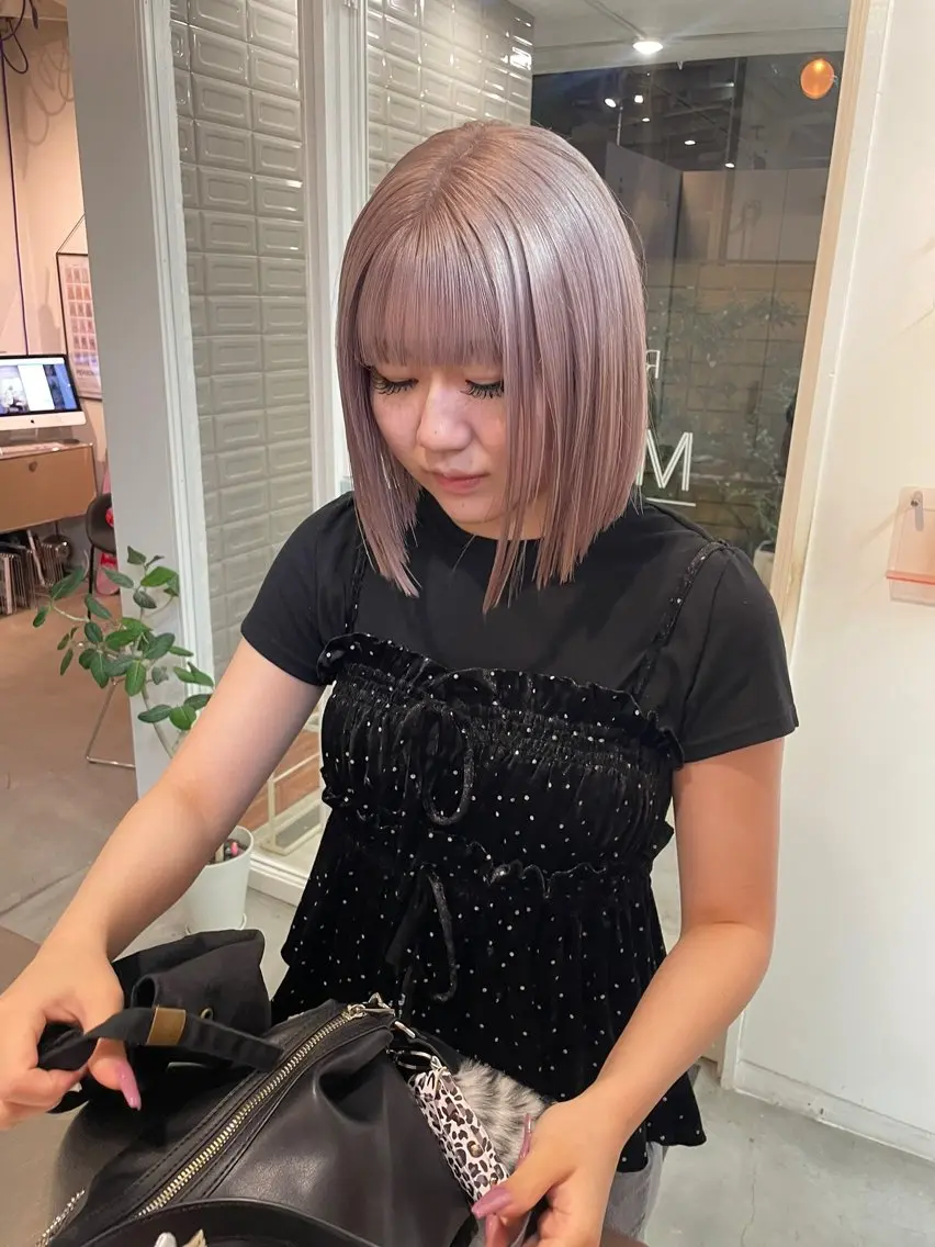 ショート ボブ HITOMI 福岡パーマのヘアスタイル