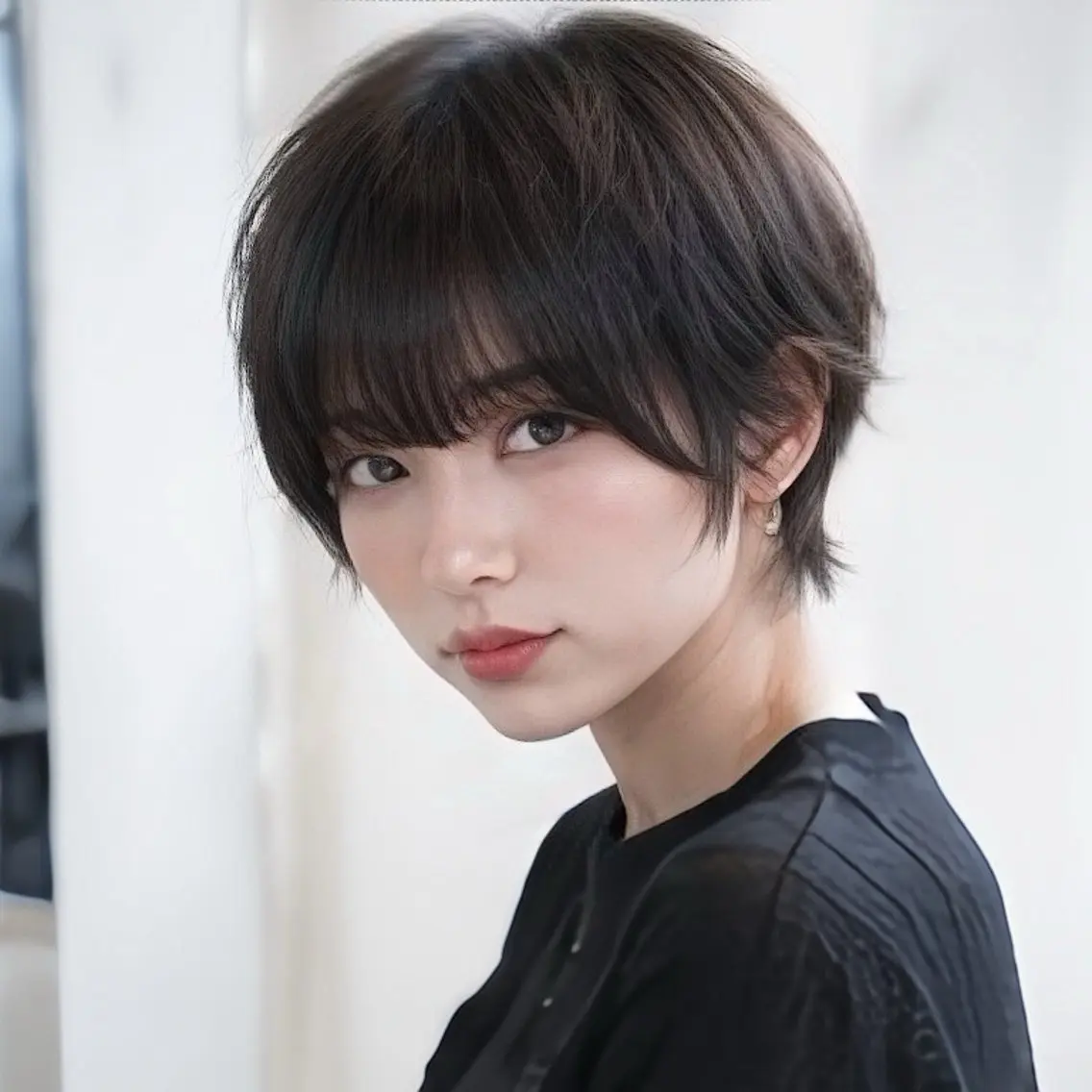 ミディアム カット レイヤー/顔まわり /縮毛矯正/おばかんのヘアスタイル