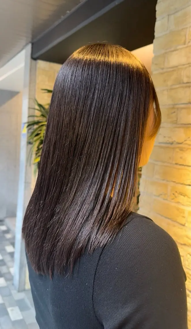 セミロング カット 縮毛矯正 トリートメント 顔周り特化〜RIHO /CLUTCH博多のヘアスタイル