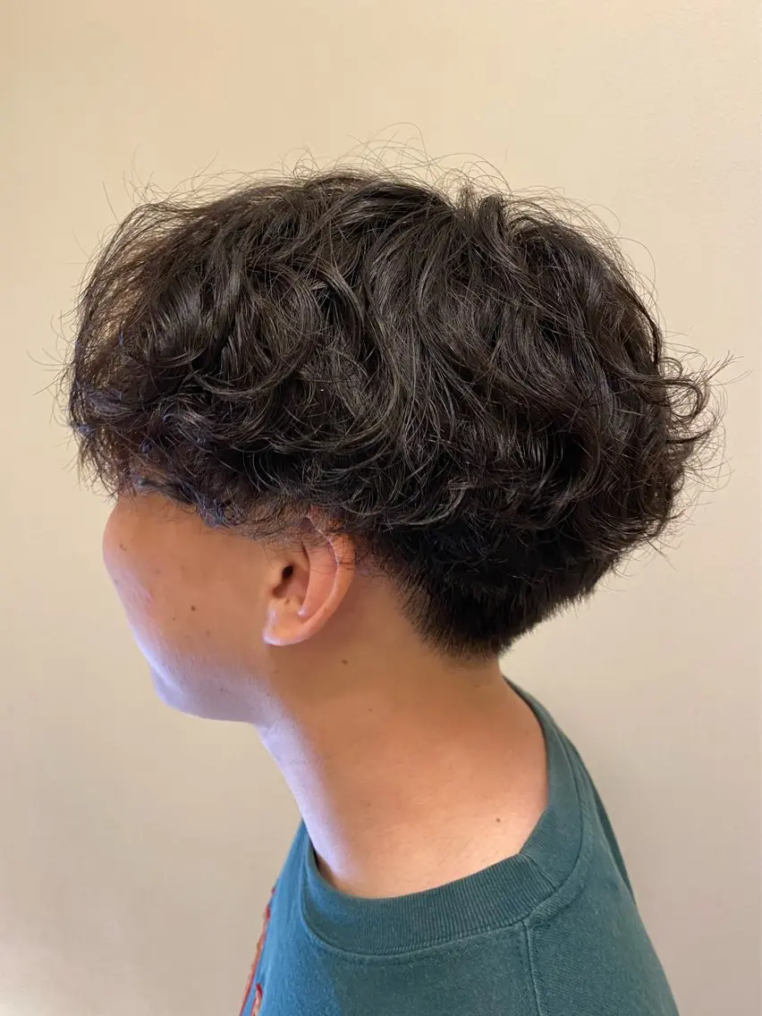 ショート パーマ メンズ カット パーマ オタク美容師🎮 AKARIのヘアスタイル
