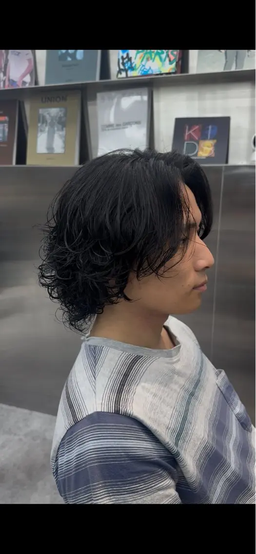 ミディアム カット パーマ fifth 立花啓翔のヘアスタイル