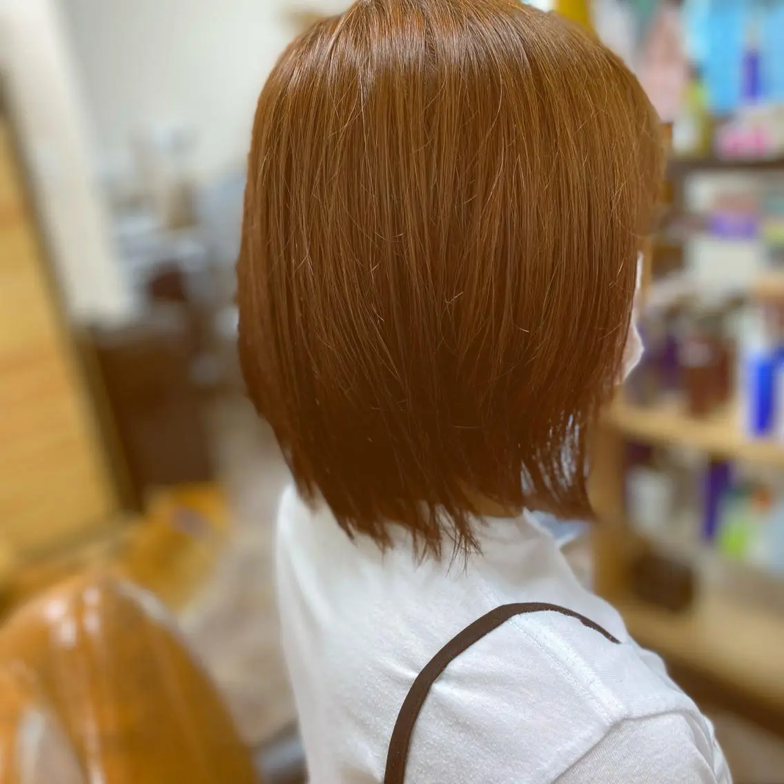 ショート カラー ベージュカラー オレンジ オレンジベージュ カット ヘアカラー トリートメント 後藤 征信のヘアスタイル