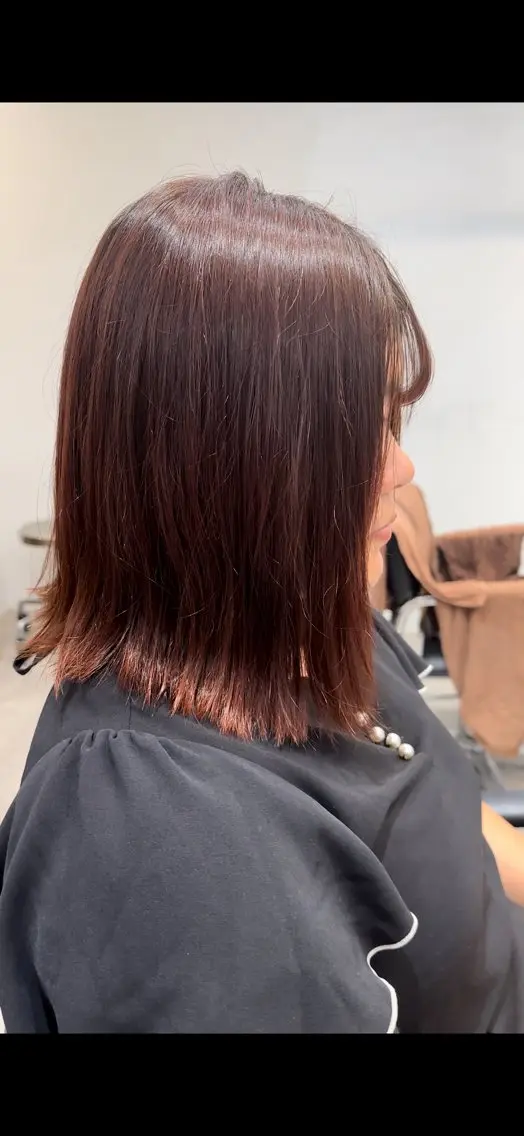カラー ブリーチ ブリーチなしカラー レッドカラー 当日予約⭕️ 太田のヘアスタイル