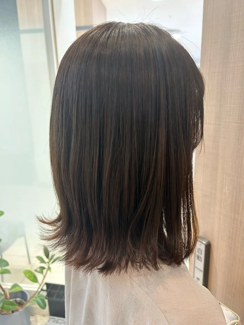 ミディアム カラー 縮毛矯正/髪質改善/ 艶髪ササキナツミのヘアスタイル