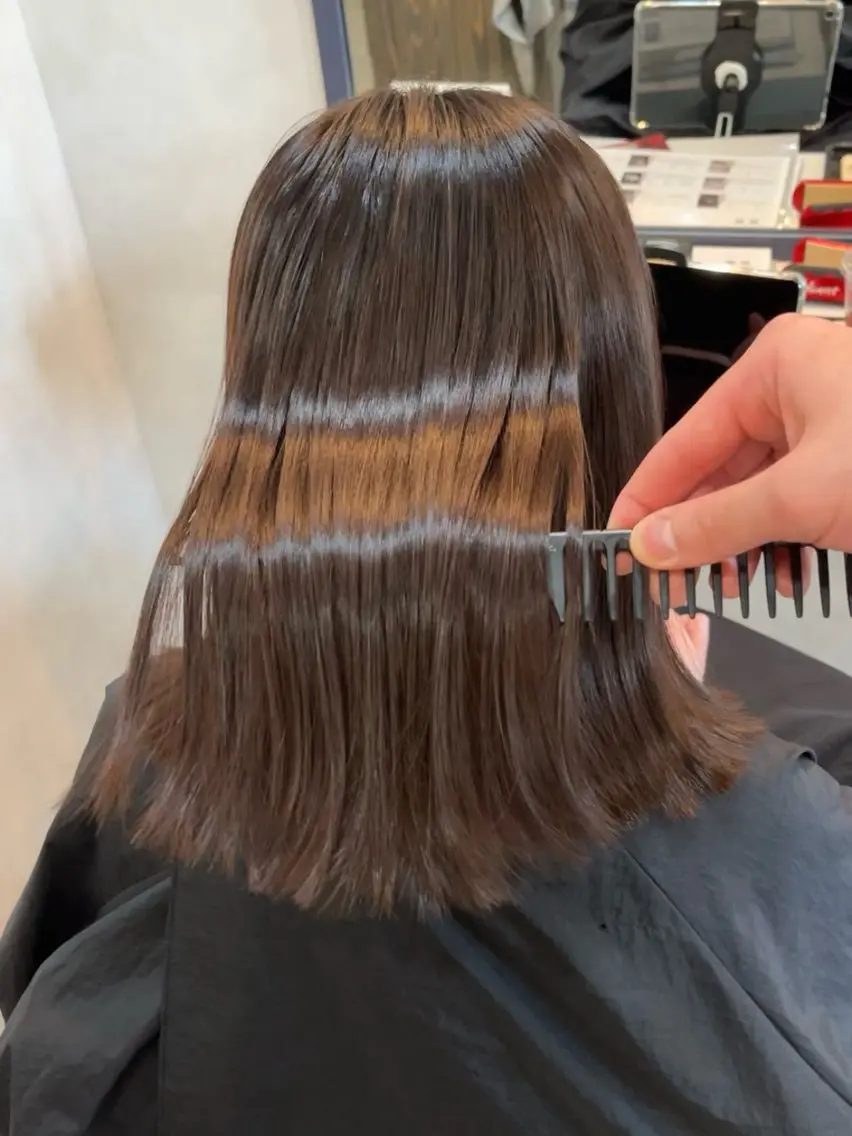 ミディアム カット ヘアカラー 堀井 政輝のヘアスタイル