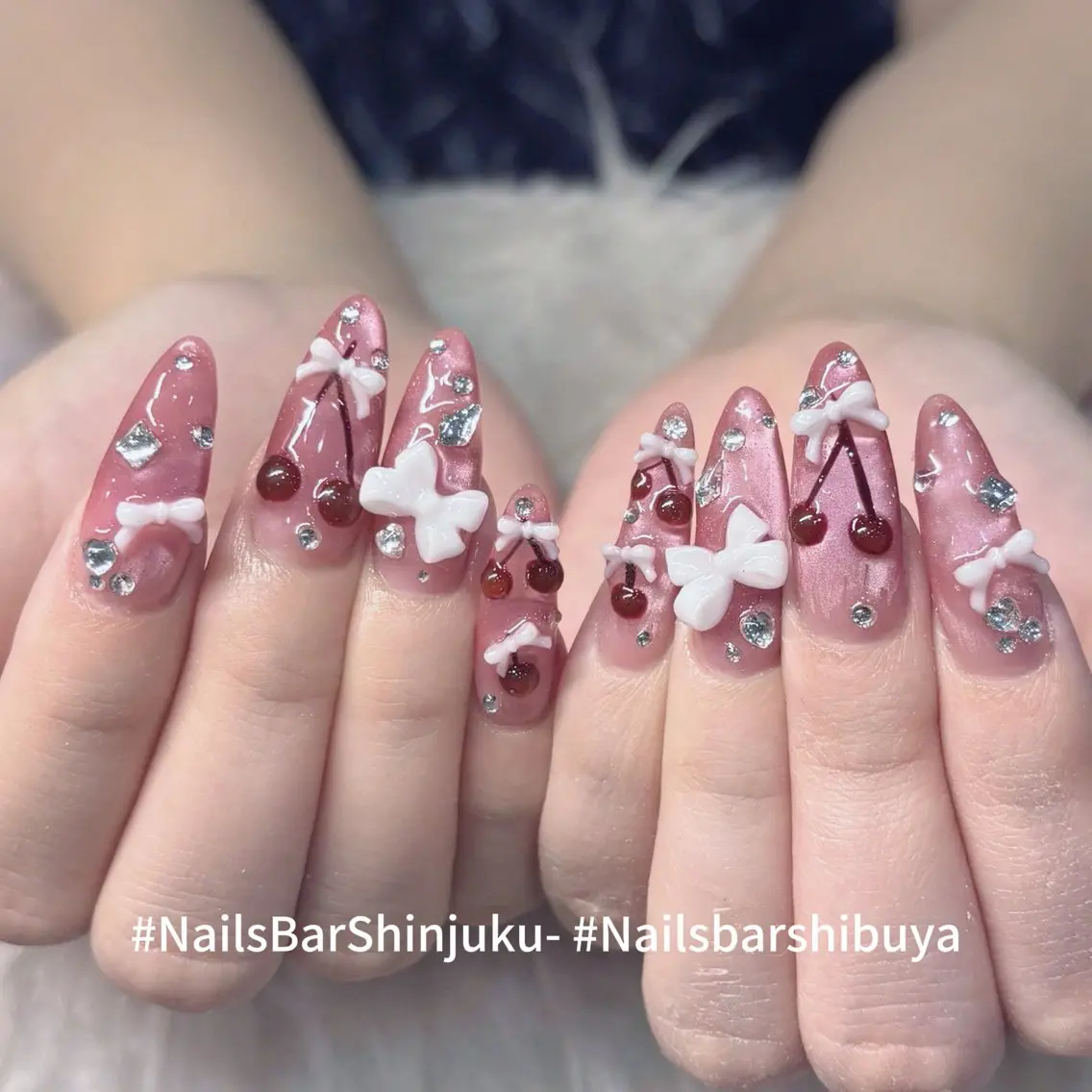 ネイル 長さ出し フレンチネイル ジェルネイル 韓国ネイル ロングネイル NAILS BAR SHINJUKUのネイルデザイン