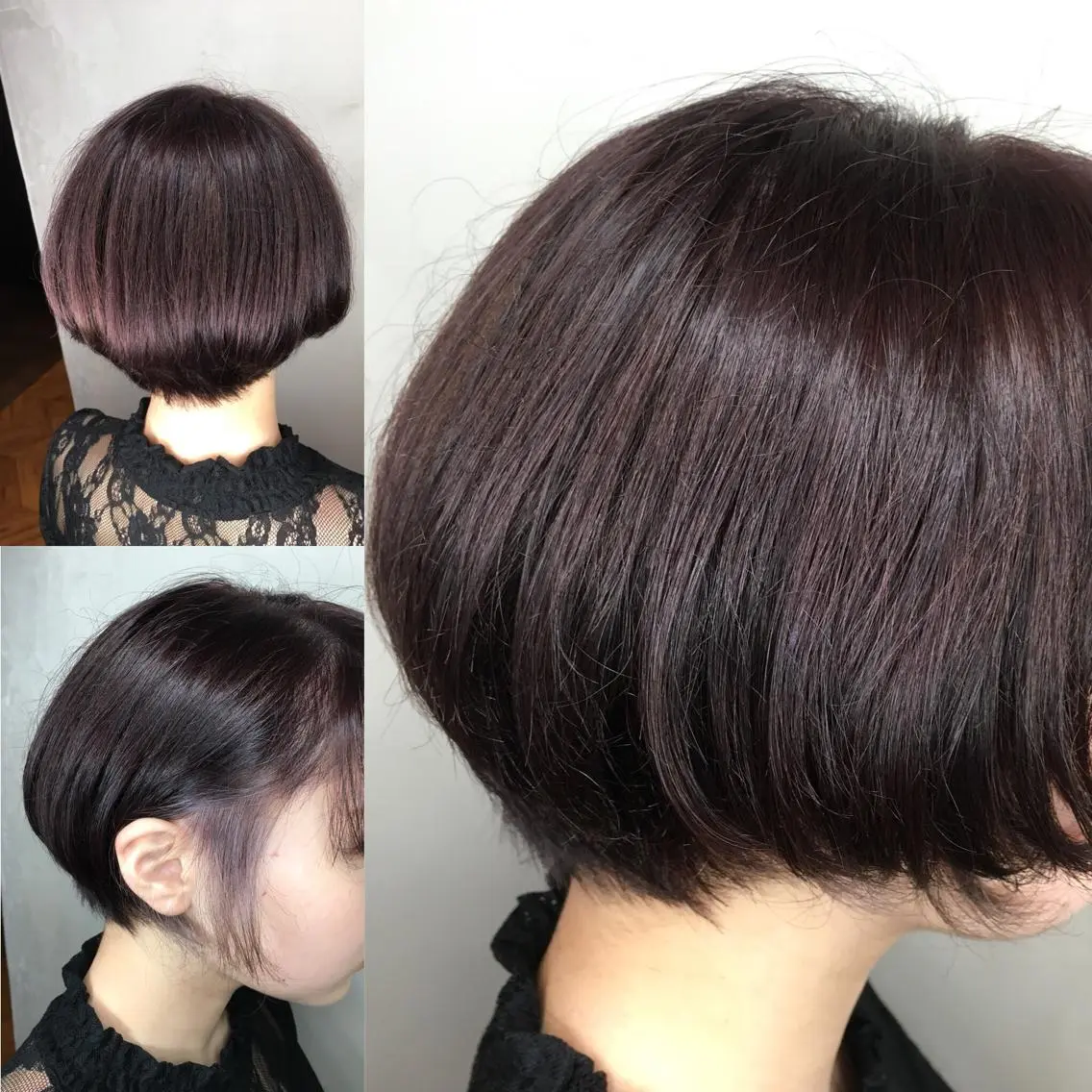 ショート ショートボブ パープルカラー ボブ ショートヘア 嶋崎 啓人のヘアスタイル