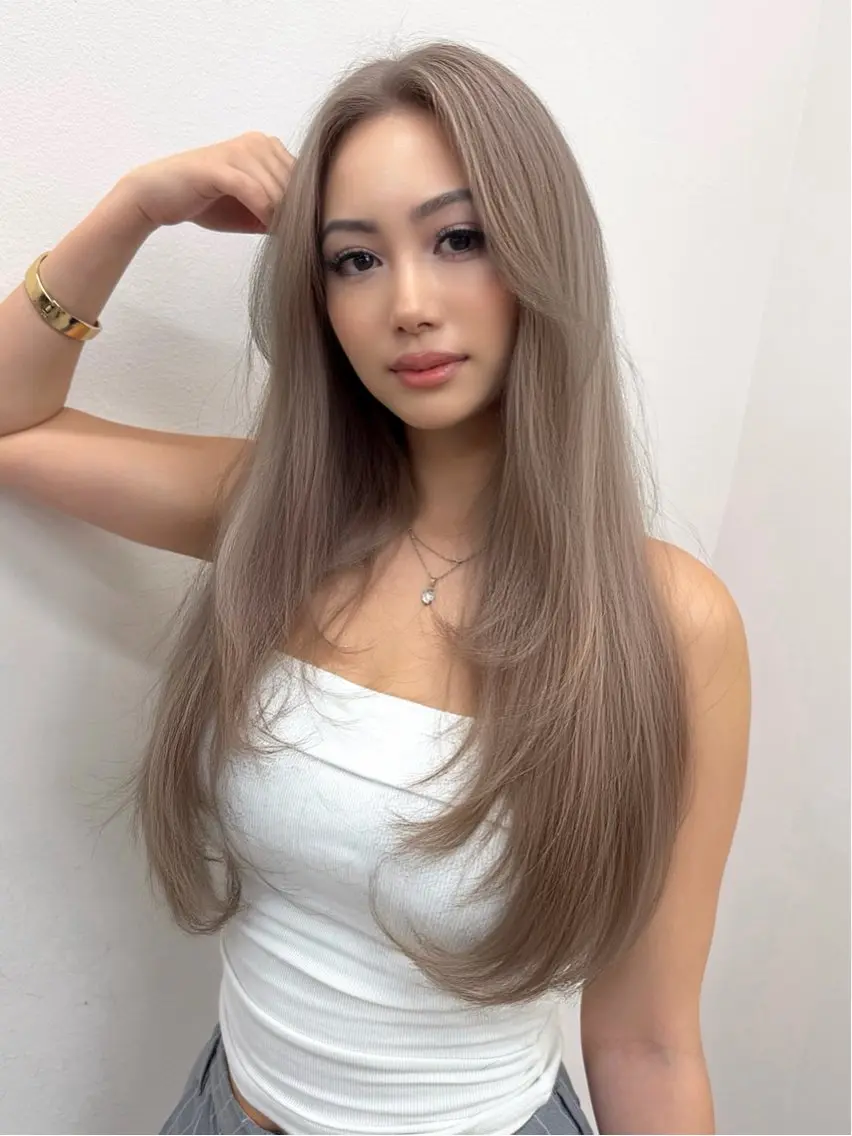 【ブリーチ済みの方】リタッチのみ+透明感カラー+ダメージケアの写真