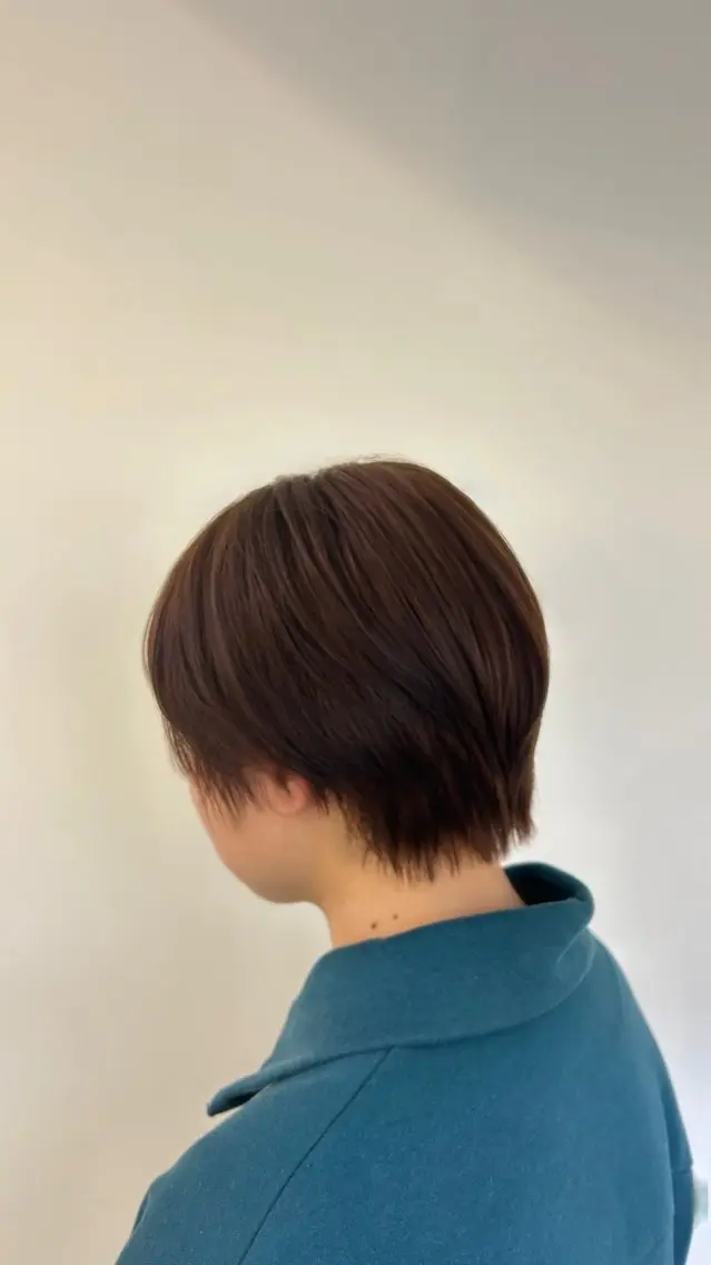 ショート カラー 透明感カラー オレンジ ショートヘア カット ヘアカラー 松井 詩織のヘアスタイル