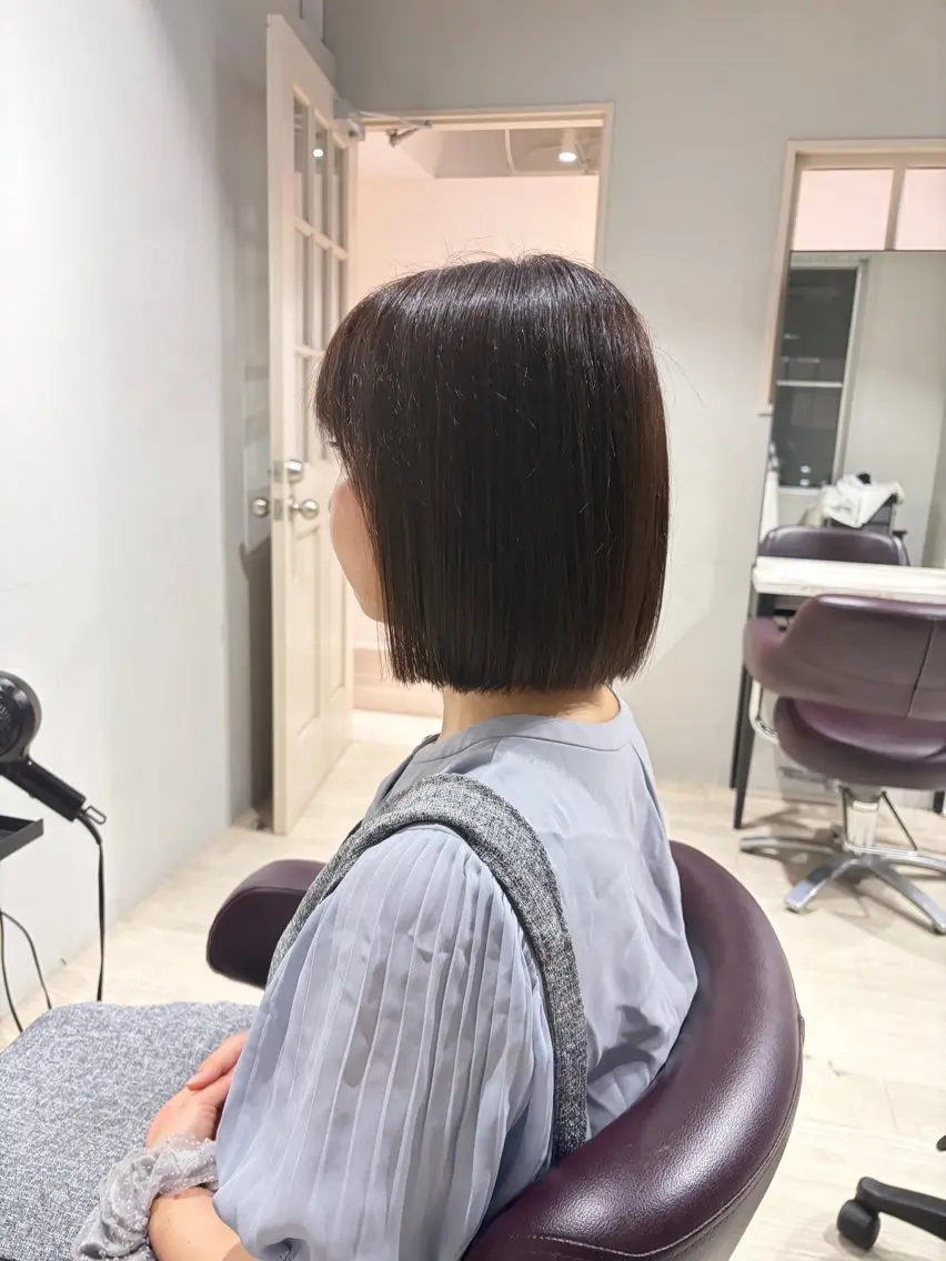 ショート 切りっぱなしボブ ボブ 光岡 玲遠のヘアスタイル