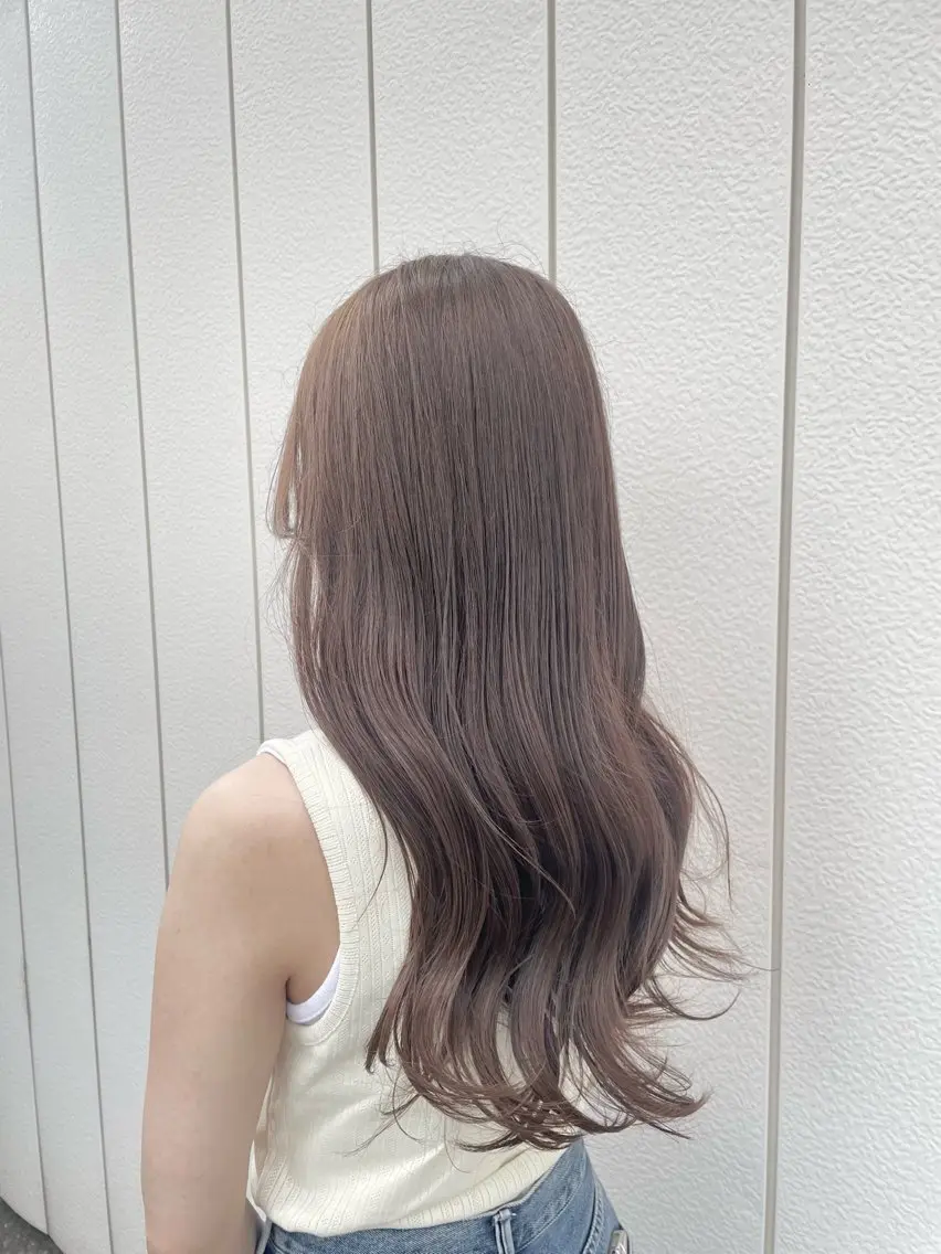 カラー ベージュカラー 透明感カラー オリーブベージュ 尾又 香綸のヘアスタイル