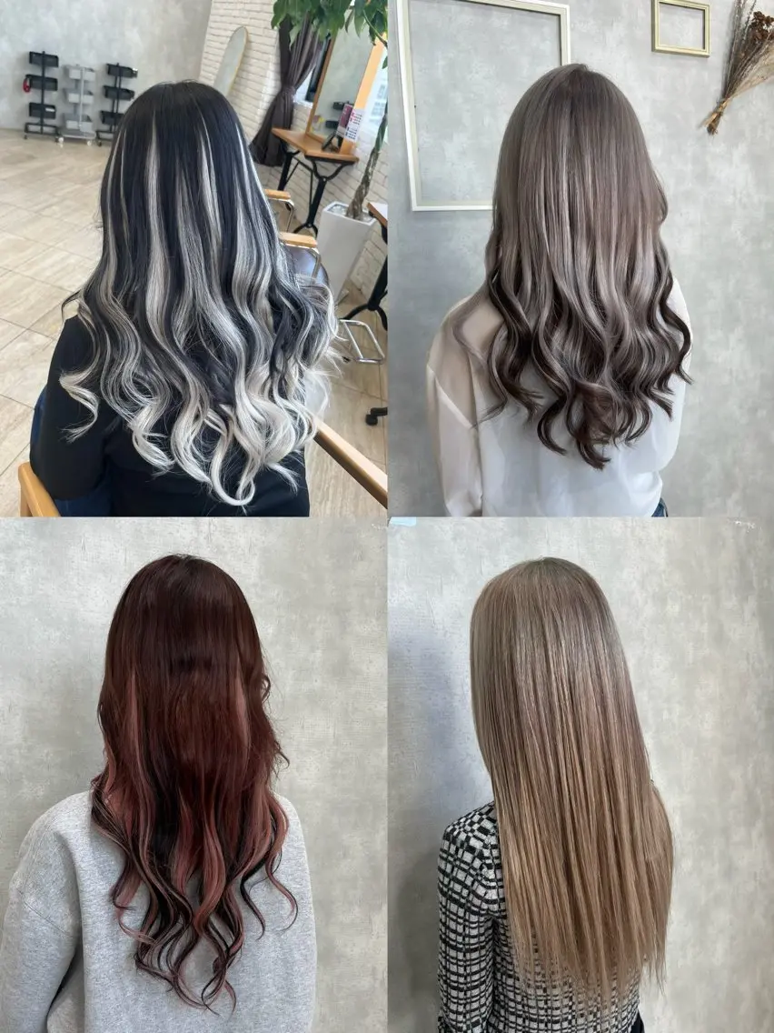 セミロング エクステ label はしぐち ななみのヘアスタイル