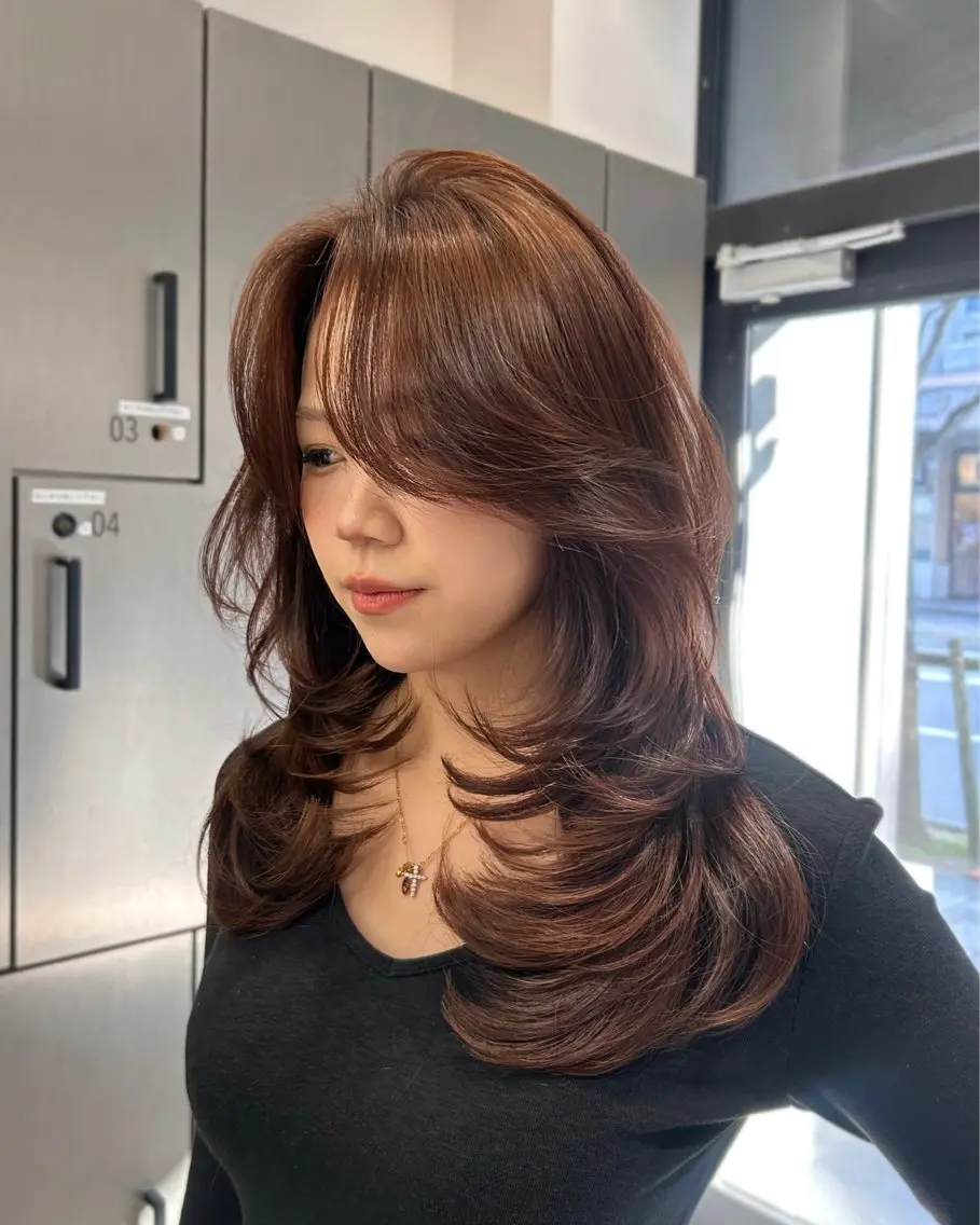 ロング レイヤーカット カット ヘアカラー トリートメント 大人レイヤー/艶美髪 🇺🇸TOMONAのヘアスタイル