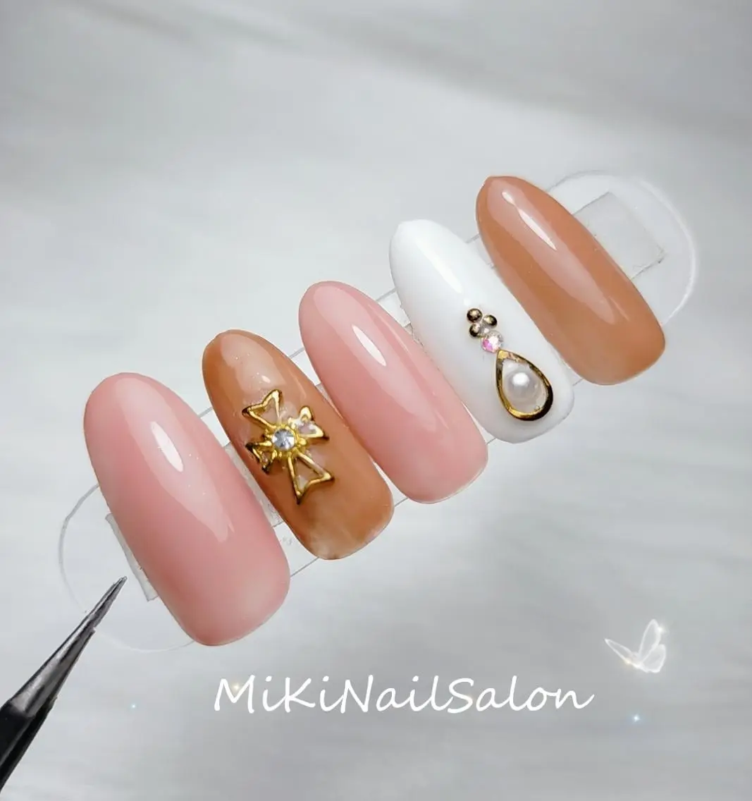 ネイル 長さ出し ジェルネイル 持ち込み ワンカラーネイル 春ネイル ハンドネイル 🎀Yumi✨ ミキネイルサロン池袋のネイルデザイン