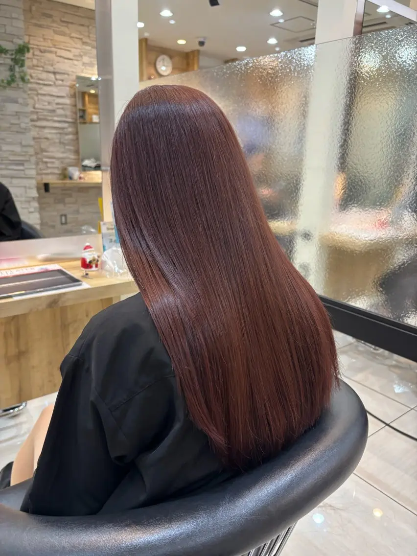 ロング カラー ブラウンカラー ピンクカラー 髪質改善 トリートメント カット ヘアカラー トリートメント 田野倉NEXT店 美髪ニストのヘアスタイル