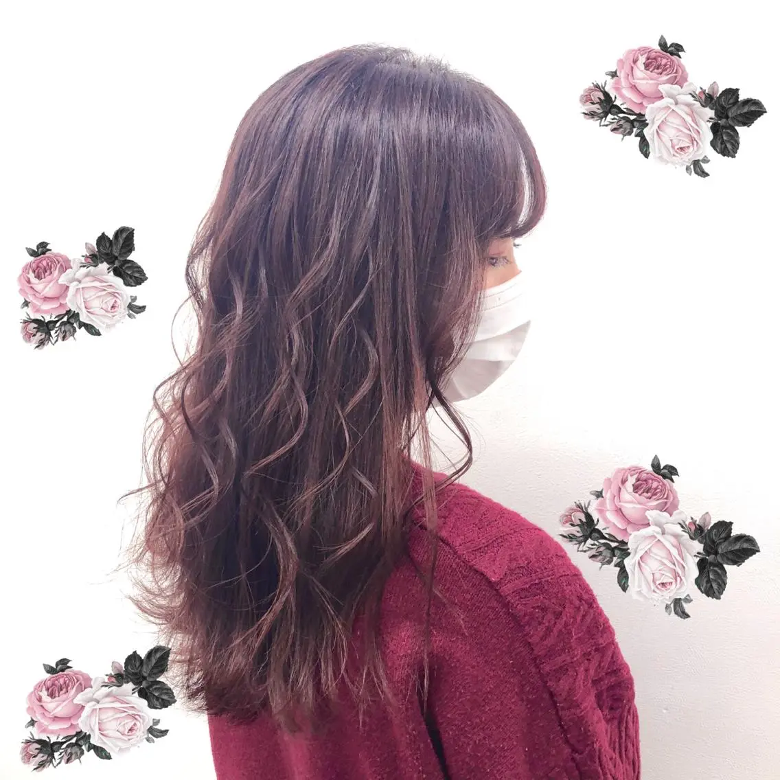 セミロング カラー パーマ ヘアアレンジ メンズ キッズ 上品＆韓国風 🥀海心🥀のヘアスタイル