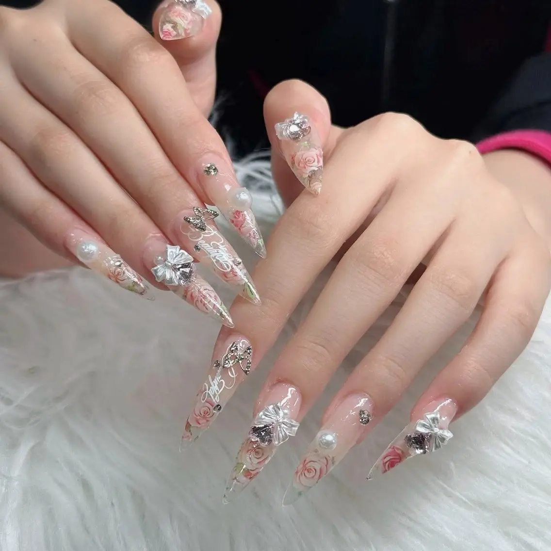 ネイル フットネイル フレンチネイル グラデーション 韓国ネイル ロングネイル ハンドネイル Hani Nail Salonのネイルデザイン