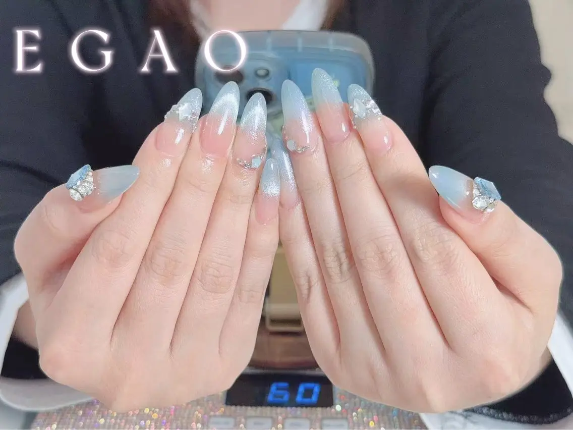 ネイル 長さ出し ジェルネイル 韓国ネイル マグネットネイル 持ち込み EGAO NAIL 錦糸町店のネイルデザイン