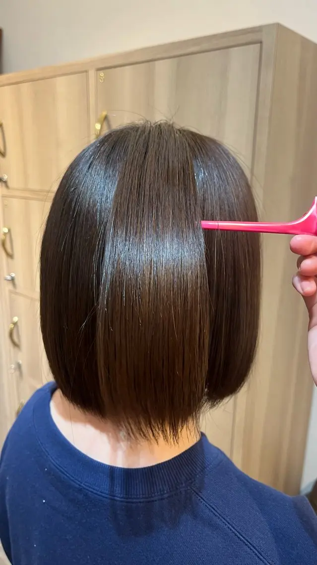 縮毛矯正 くろたき まほのヘアスタイル