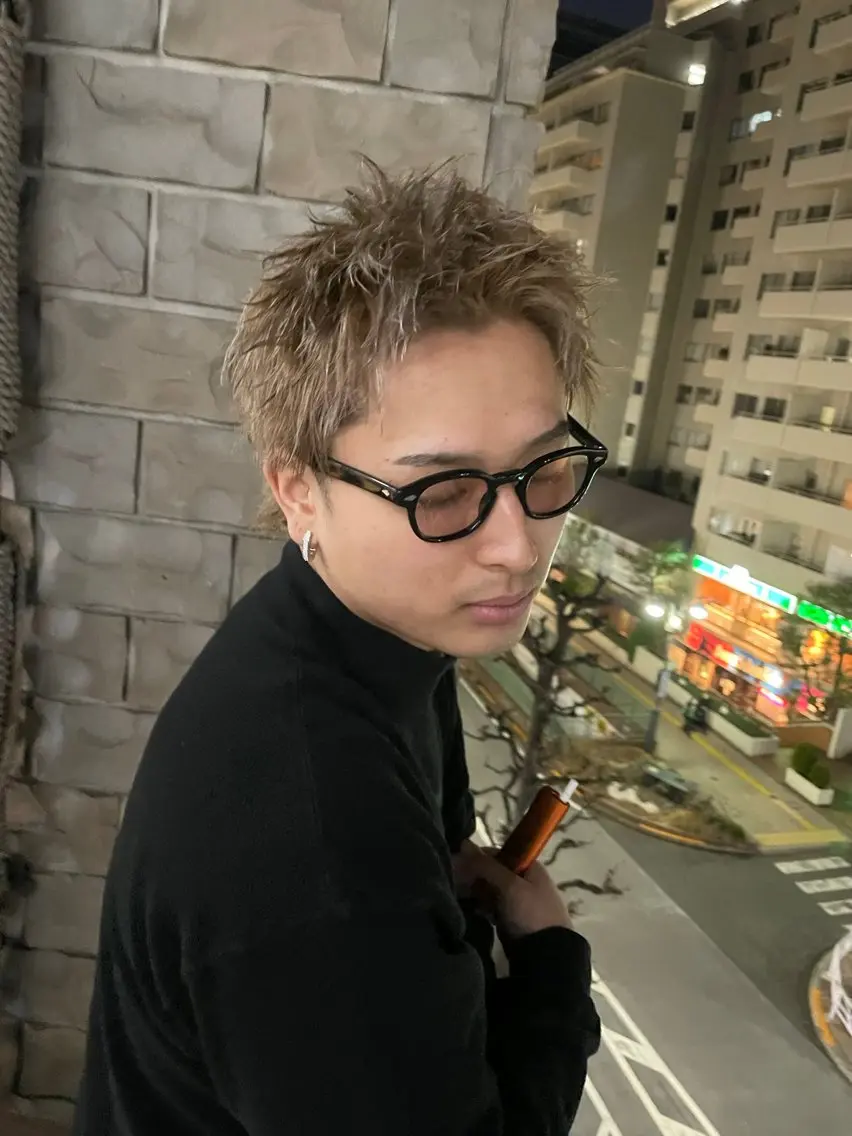 ショート カラー メンズ 刈り上げ ショートヘア カット ヘアカラー 中目黒 たまきのヘアスタイル