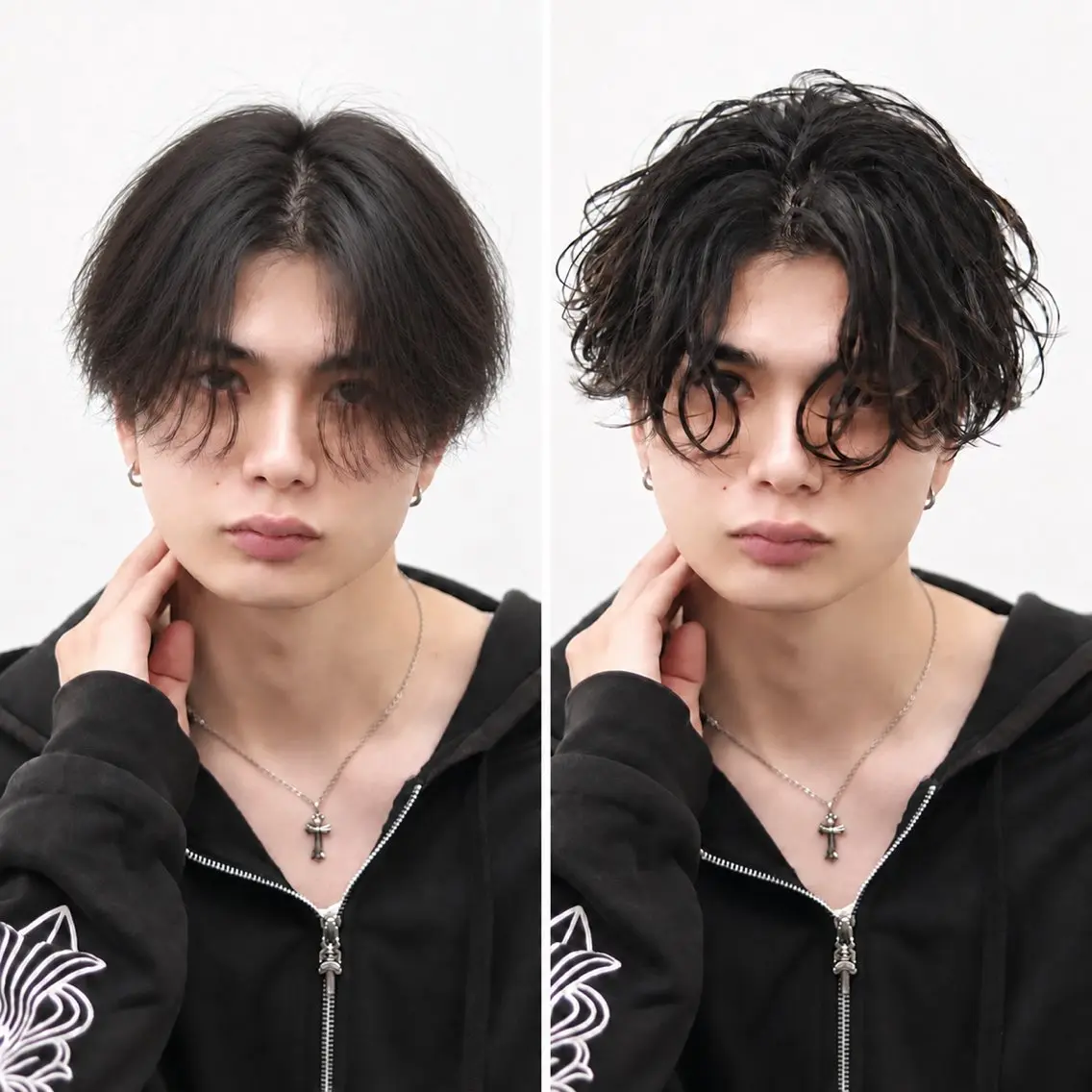 ショート カラー パーマ ヘアアレンジ メンズ カット パーマ ヘアセット メンズメッシュパーマ 😈 RIKU渋谷のヘアスタイル