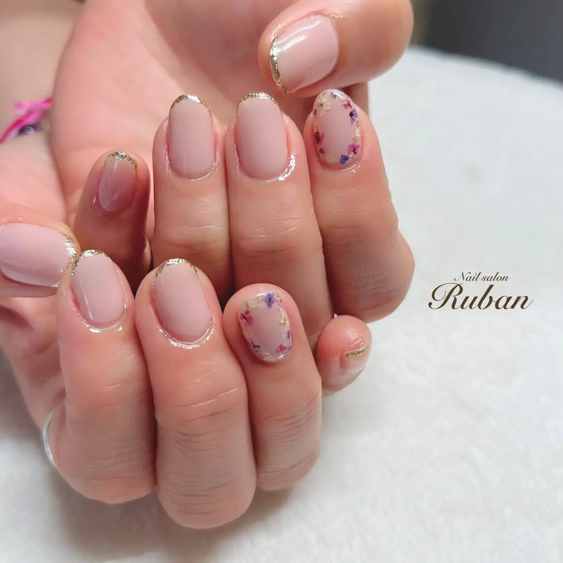 ネイル フラワーネイル シンプルネイル Nail salon Rubanのネイルデザイン
