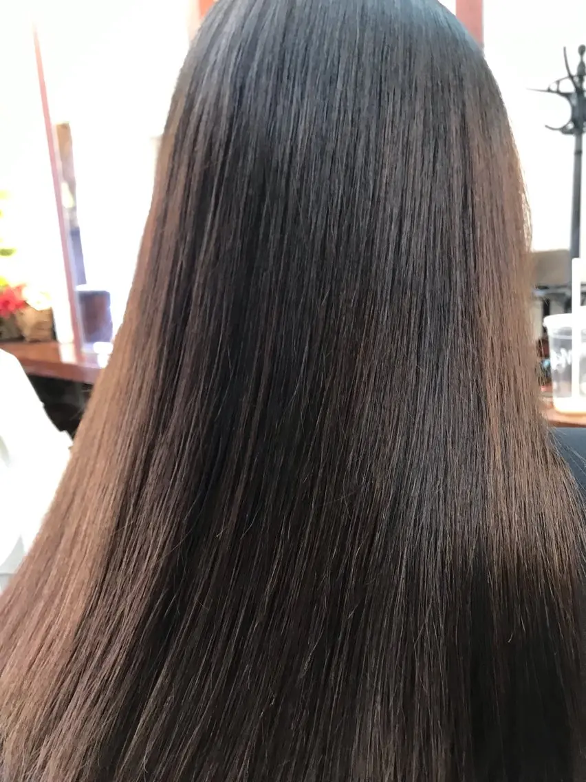 セミロング パーマ カット 縮毛矯正 トリートメント 桧山 真のヘアスタイル