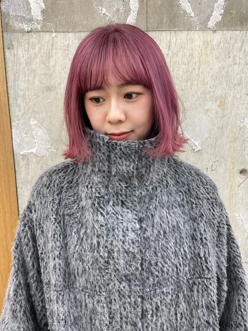 カラー ヘアカラー ショート/パーマ /muku サリのヘアスタイル