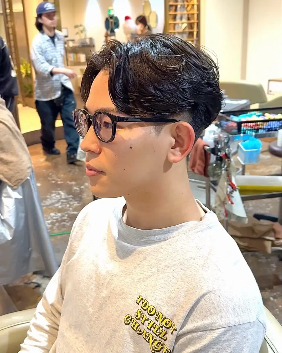 メンズ カット パーマ 原田 黎也のヘアスタイル