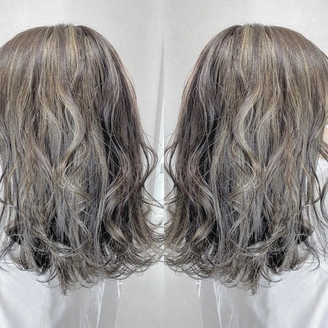 ミディアム ハイライト ヘアカラー Designer EGGのマツエク・マツパデザイン