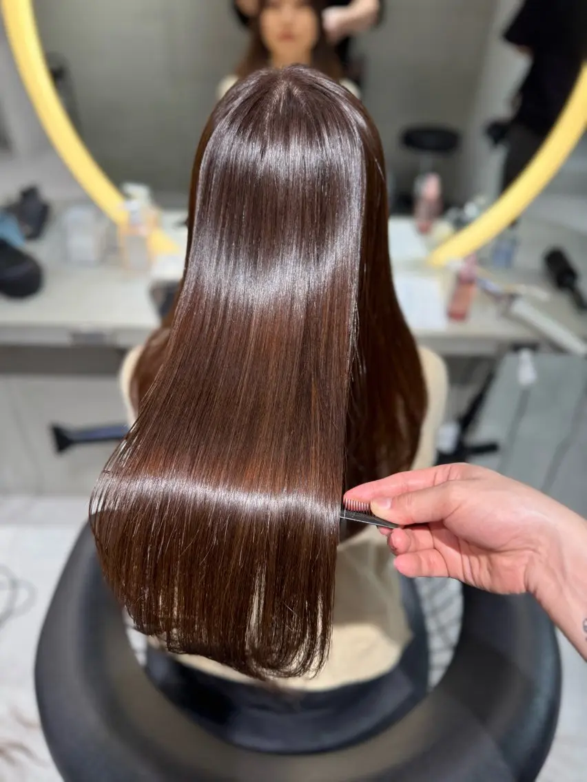 ロング カット 縮毛矯正 トリートメント レイヤー/縮毛矯正 マスター✨️タケルのヘアスタイル