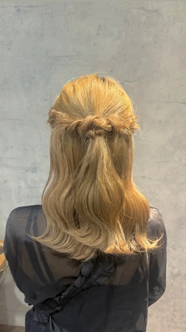 ミディアム デート ヘアセット 🎀ユズミ/ブリーチ /アレンジ🎀のヘアスタイル