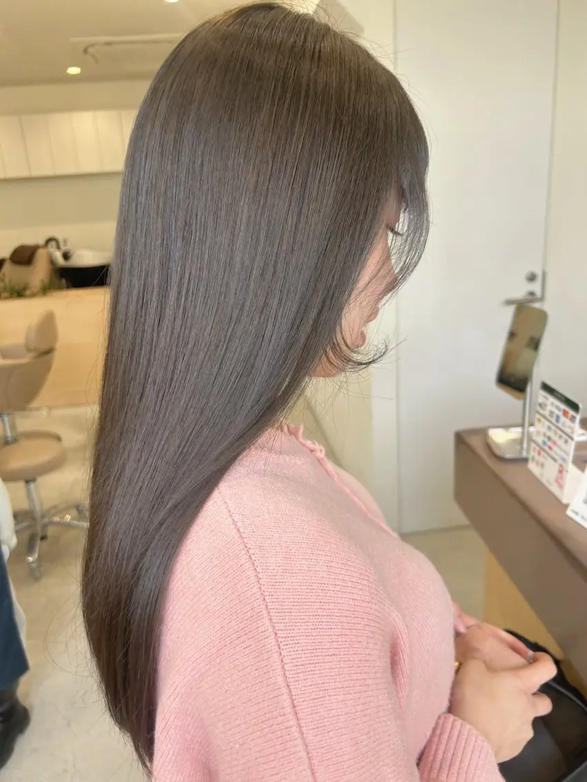 ロング カラー 縮毛矯正 💛🤍U too e’s /店長🧸のヘアスタイル